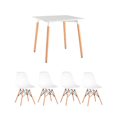 Eames ���� Oslo Square 80*80 �� �����, 4 ����� Eames DSW �����