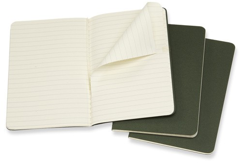 ������� Moleskine Set of 3 Plain Cahier Journals Pocket Black