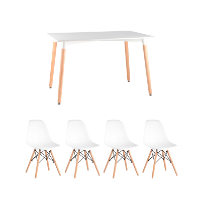 Eames ���� Oslo 120*70, 4 ����� Eames DSW �����