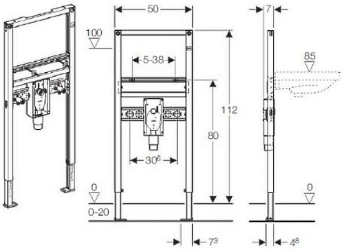 ����������� ��� ������� Geberit Duofix 111.480.00.1
