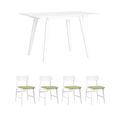 Stool Group ���� GUDI 120*75 �����, ������ ODEN WHITE ��������� 4 ��.