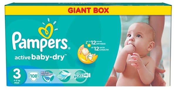 ���������� Pampers Active Baby-Dry 3 [Active Baby-Dry 3 / 108 pcs]