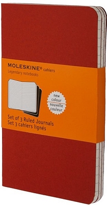 ������� Moleskine Set of 3 Ruled Cahier Journals Large Red