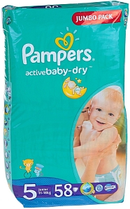 ���������� Pampers Active Baby-Dry 5 [Active Baby-Dry 5 / 58 pcs]