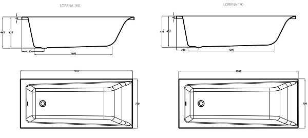 ����� Cersanit Lorena [Lorena 170x70]