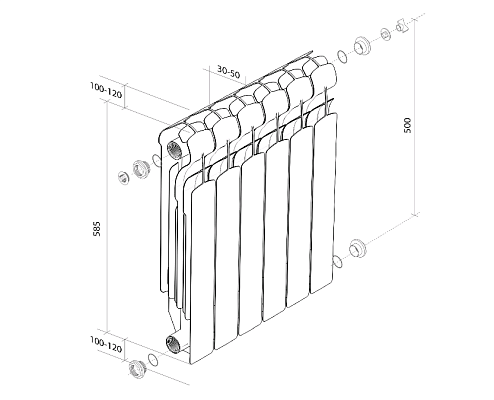 �������� ����������� Royal Thermo Indigo 500 - 8 ����.