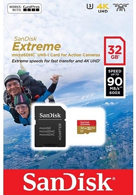 ����� ������ SanDisk Extreme Action V30 microSDHC UHS-I U3 [Extreme Action V30 microSDHC UHS-I U3 32Gb]
