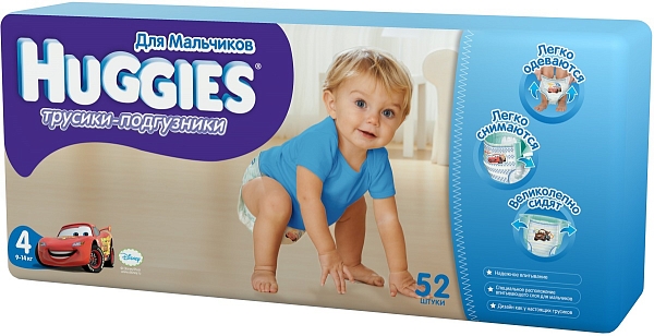 ���������� Huggies Pants Boy 4 [Pants Boy 4 / 52 pcs]