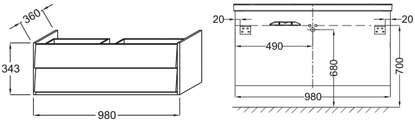 ����� ��� ���������� Jacob Delafon Escale 98