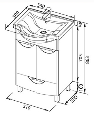 ����� ��� ���������� AQUANET Asti 65
