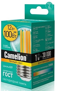 Camelion LED12-G45-FL 12W 3000K E27