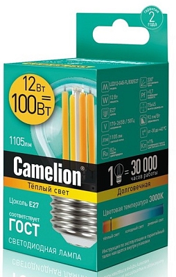 Camelion LED12-G45-FL 12W 3000K E27