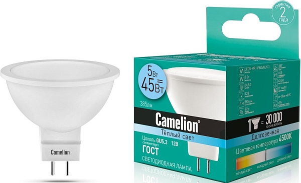 Camelion LED5-MR16 5W 3000K GU5.3