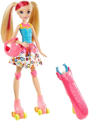 ����� Barbie Video Game Hero Light-Up Skates Barbie DTW17
