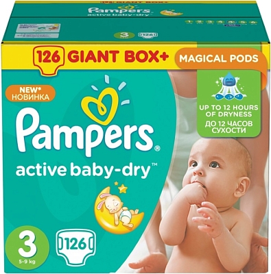 ���������� Pampers Active Baby-Dry 3 [Active Baby-Dry 3 / 126 pcs]