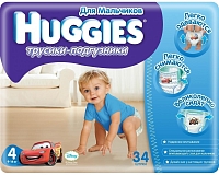 ���������� Huggies Pants Boy 4 [Pants Boy 4 / 34 pcs]