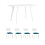 Stool Group ���� GUDI 120*75 �����, ������ TOMAS WHITE ����� 4 ��.