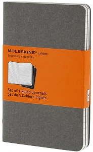 ������� Moleskine Set of 3 Ruled Cahier Journals Pocket Grey