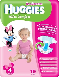 ���������� Huggies Ultra Comfort Girl 4 [Ultra Comfort Girl 4 / 19 pcs]