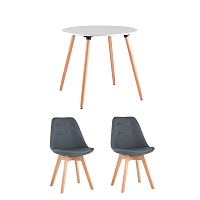 Stool Group ���� Oslo Round WT 80 ��, 2 ����� TARIQ �������, ����� ���