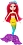 ����� Barbie Mini Mermaid Rainbow DNG08
