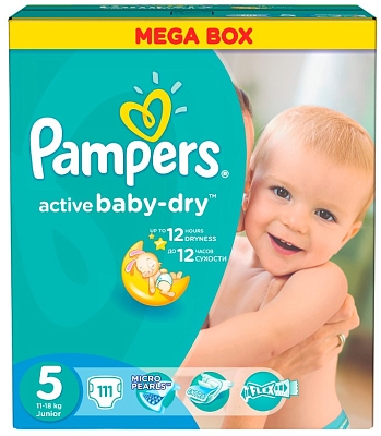 ���������� Pampers Active Baby-Dry 5 [Active Baby-Dry 5 / 111 pcs]