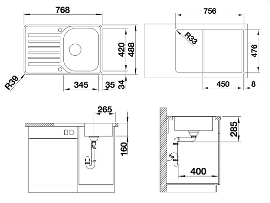 �������� ����� Blanco Lantos 45S-IF Compact