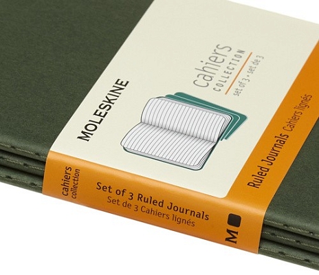 ������� Moleskine Set of 3 Plain Cahier Journals Pocket Black