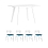 Stool Group ���� GUDI 120*75 �����, ������ ODEN WHITE ����� 4 ��.