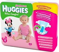 ���������� Huggies Ultra Comfort Girl 4 [Ultra Comfort Girl 4 / 80 pcs]