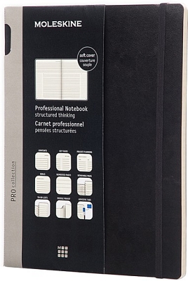 ���������� Moleskine PRO New Weekly Planner Soft Large Black