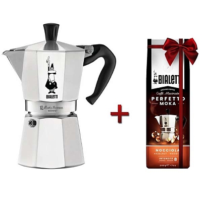 Bialetti Moka Express 6 ����.+���� ������� Hazelnut 200�
