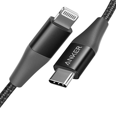 Anker PowerLine+II USB-C LTG 90�� Black