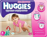 ���������� Huggies Pants Girl 4 [Pants Girl 4 / 34 pcs]