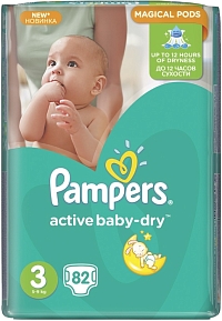 ���������� Pampers Active Baby-Dry 3 [Active Baby-Dry 3 / 82 pcs]