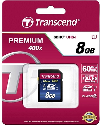 ����� ������ Transcend Premium 400x SDHC Class 10 UHS-I [Premium 400x SDHC Class 10 UHS-I 8Gb]