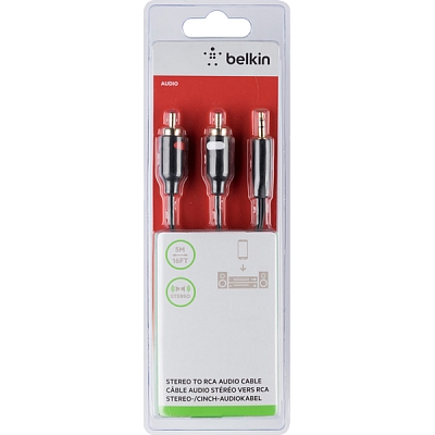 Belkin Jack 3.5 ����/2xRCA ���� 5� (F3Y116BT5M)
