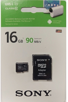 ����� ������ Sony microSDHC 90 Mb/s UHS-I U1 [microSDHC 90 Mb/s UHS-I U1 16Gb]
