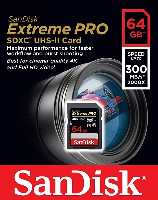 ����� ������ SanDisk Extreme Pro 2000x SDXC UHS-II [Extreme Pro 2000x SDXC UHS-II 64Gb]