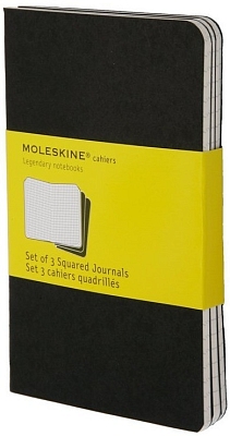 ������� Moleskine Set of 3 Squared Cahier Journals Large Black