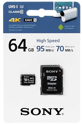 ����� ������ Sony microSDXC UHS-I U3 [microSDXC UHS-I U3 64Gb]