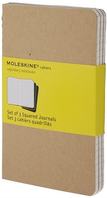 ������� Moleskine Set of 3 Squared Cahier Journals Large Beige