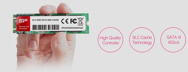 SSD ���������� Silicon Power M55 M.2 [SP240GBSS3M55M28]