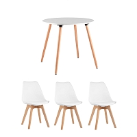 Stool Group ���� Oslo Round WT 80 ��, 3 ����� FRANKFURT �����, ����� �����
