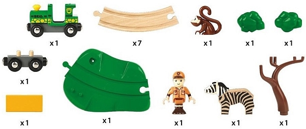 �������� / �������� ������ BRIO Safari Railway Set 33720