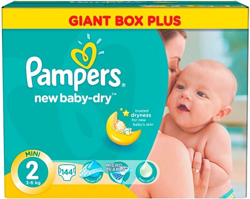 ���������� Pampers New Baby-Dry 2 [New Baby-Dry 2 / 144 pcs]