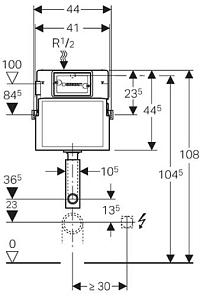 ����������� ��� ������� Geberit Delta 109.100.00.1