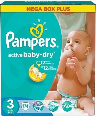 ���������� Pampers Active Baby-Dry 3 [Active Baby-Dry 3 / 174 pcs]