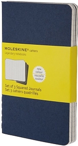 ������� Moleskine Set of 3 Squared Cahier Journals Large Blue