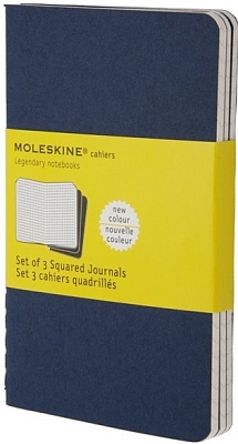 ������� Moleskine Set of 3 Squared Cahier Journals Large Blue